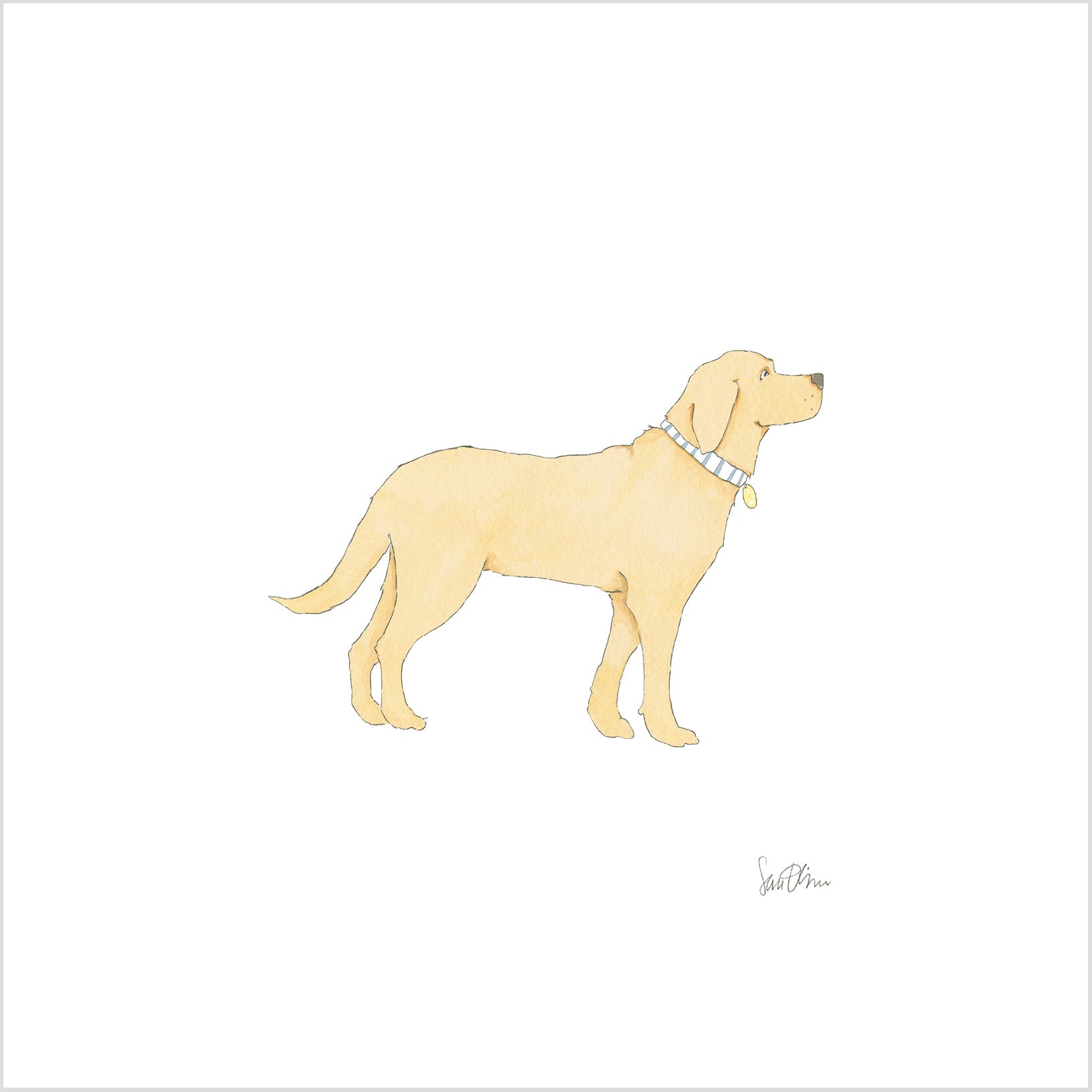 Golden Pup Art Print by Sara Fitz