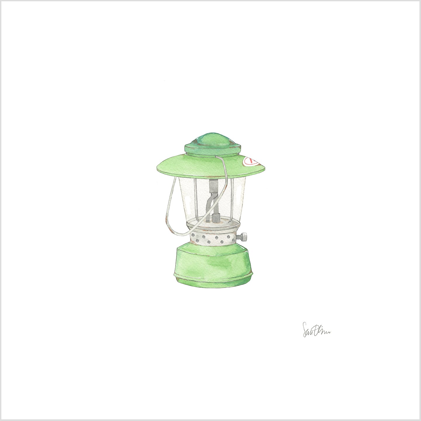 Vintage Lantern Art Print by Sara Fitz