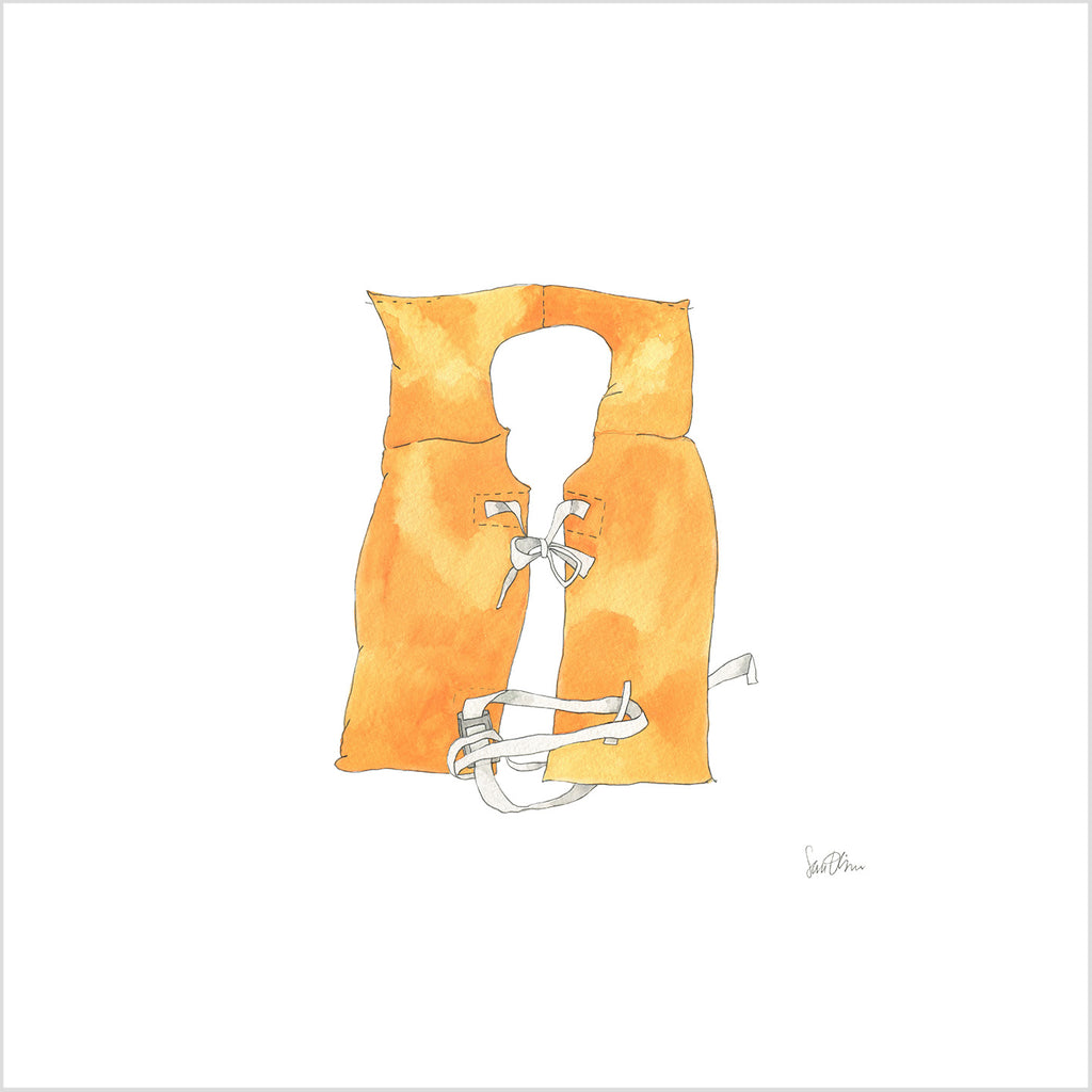 Life Jacket Art Print by Sara Fitz
