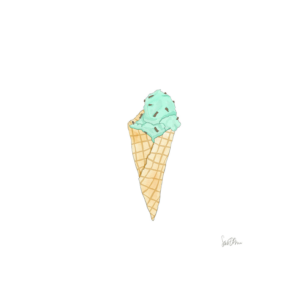 Mint Gelato Art Print by Sara Fitz