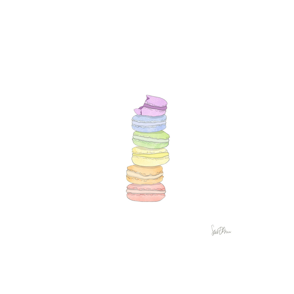 Rainbow Macaron Art Print by Sara Fitz