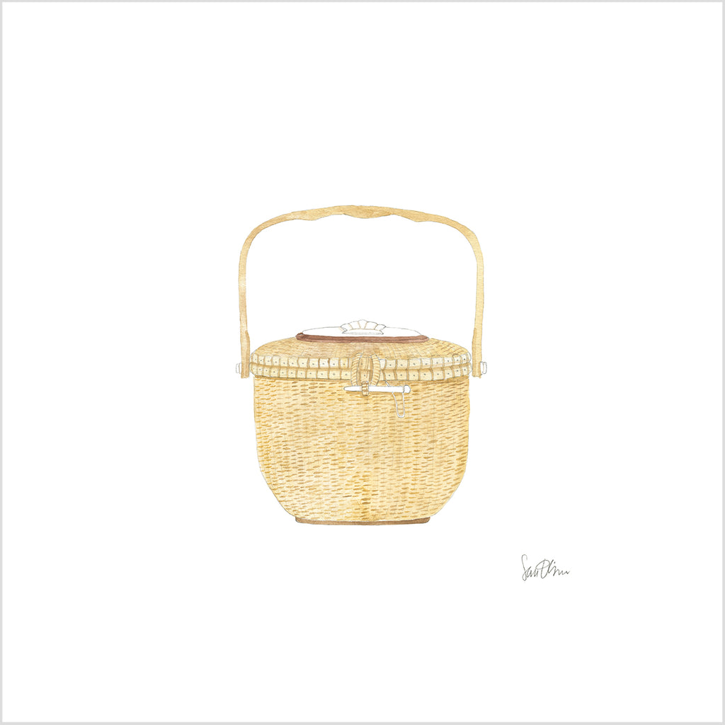 Nantucket Basket Art Print by Sara Fitz