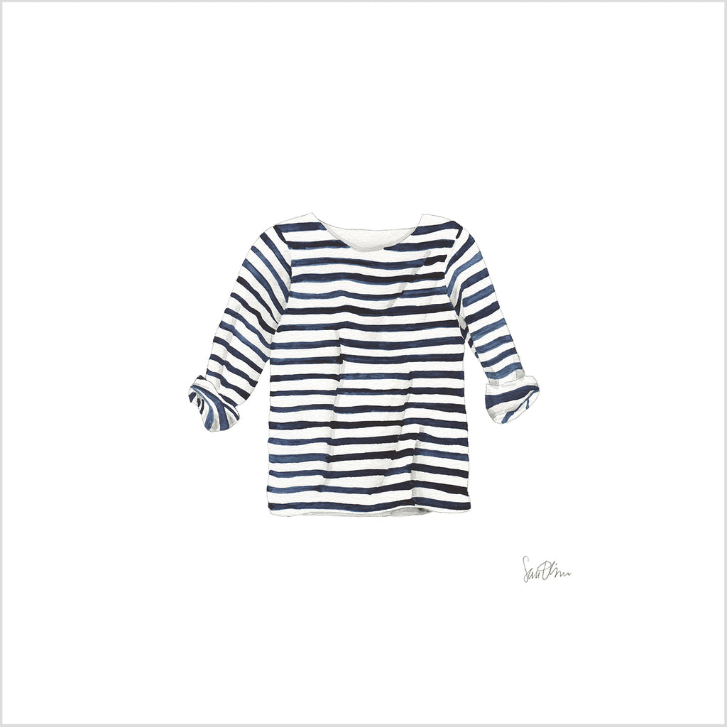 Striped Shirt Art Print by Sara Fitz