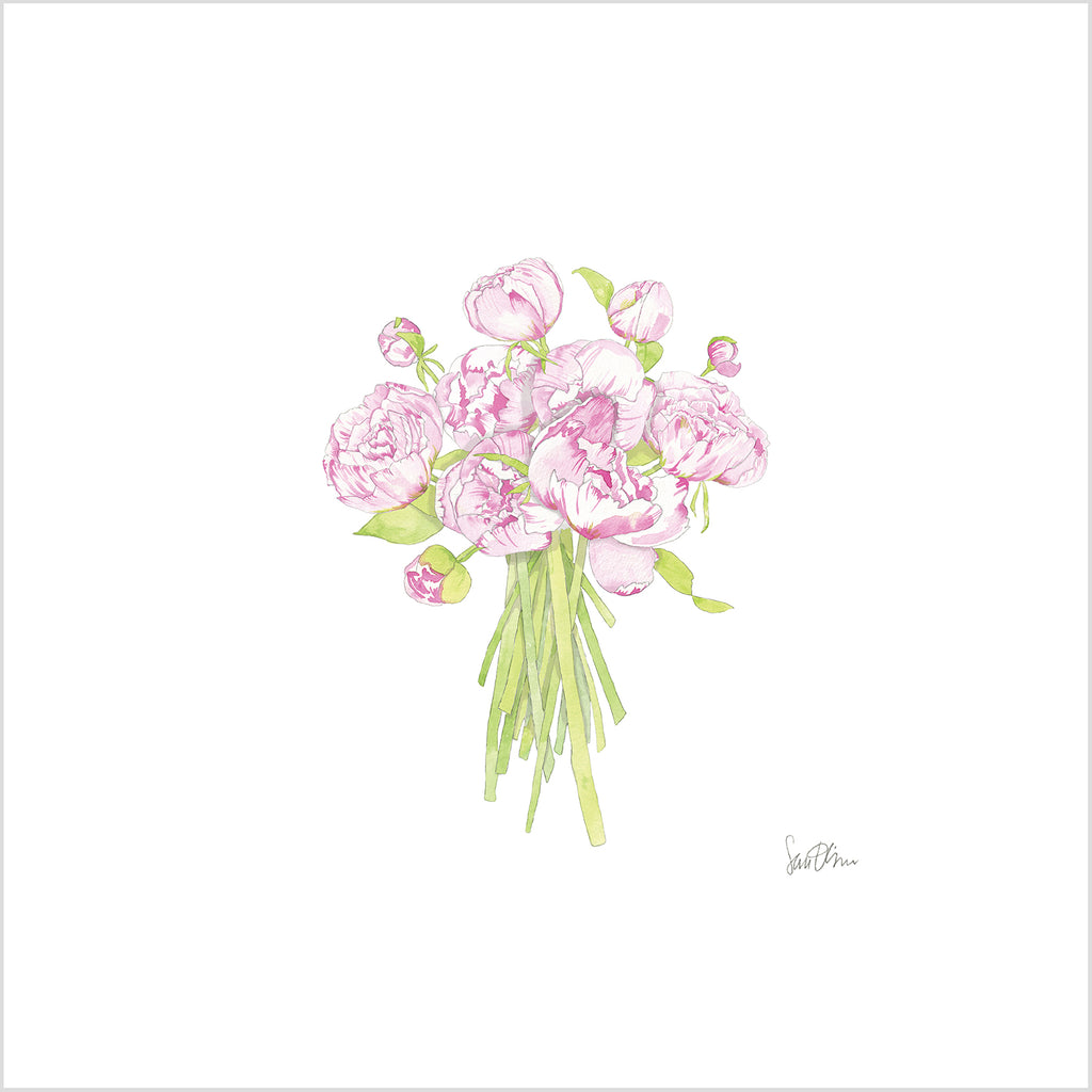 Pink Peonies Art Print by Sara Fitz