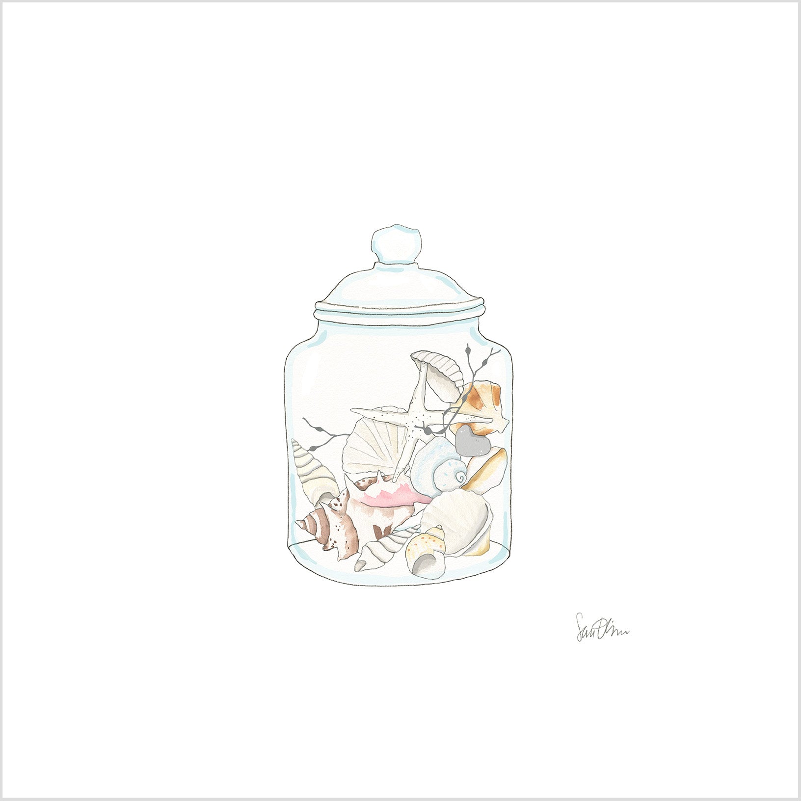The Shell Jar Art Print by Sara Fitz