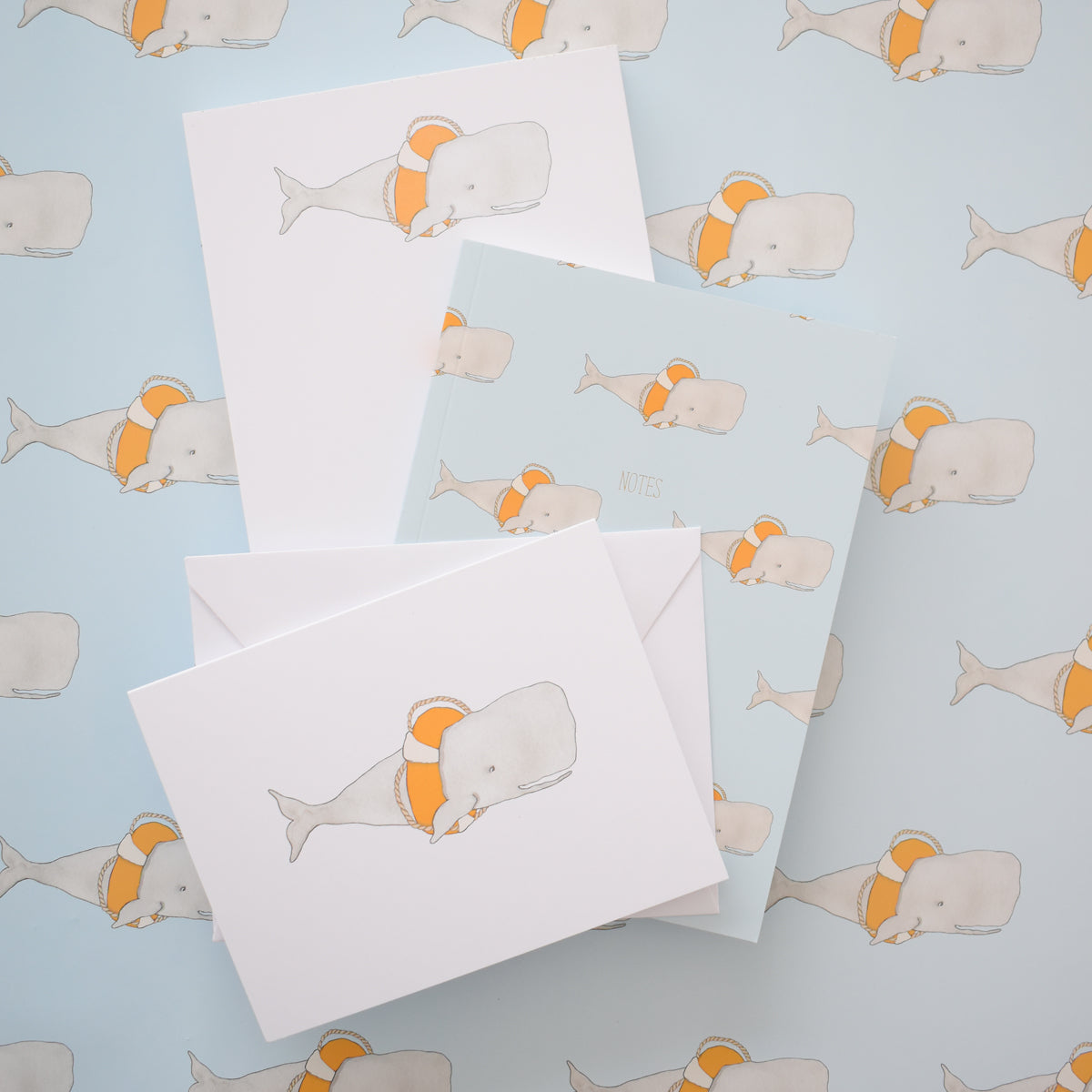 Whale Notepad by Sara Fitz