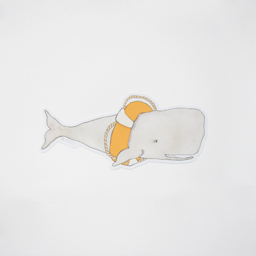 Whale Sticker by Sara Fitz
